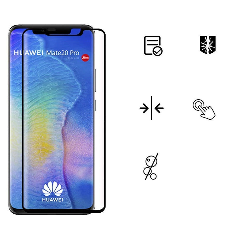 Full Tempered Glass Screen Protector for Huawei Mate 20 Pro Black