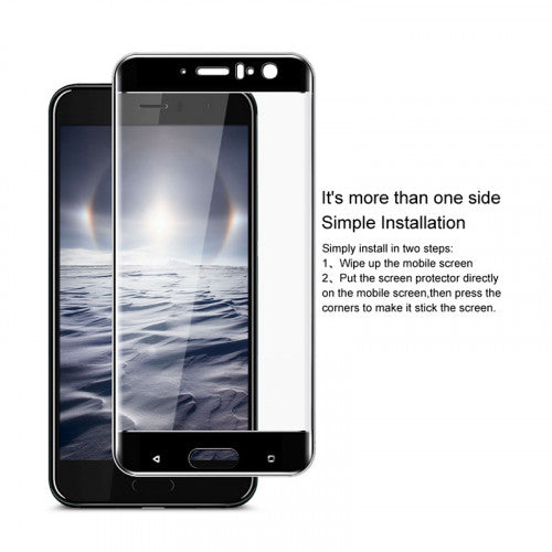 Full Tempered Glass Screen Protector for HTC U11 Black