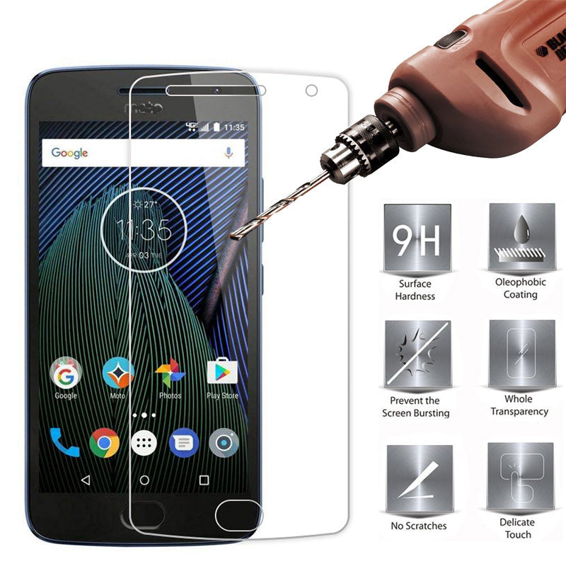 Full Tempered Glass Screen Protector for Motorola Moto G5 Plus Transparent