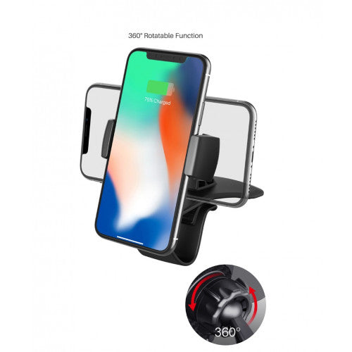 360-Degree Rotating Dashboard Clip Mount Car Phone Stand