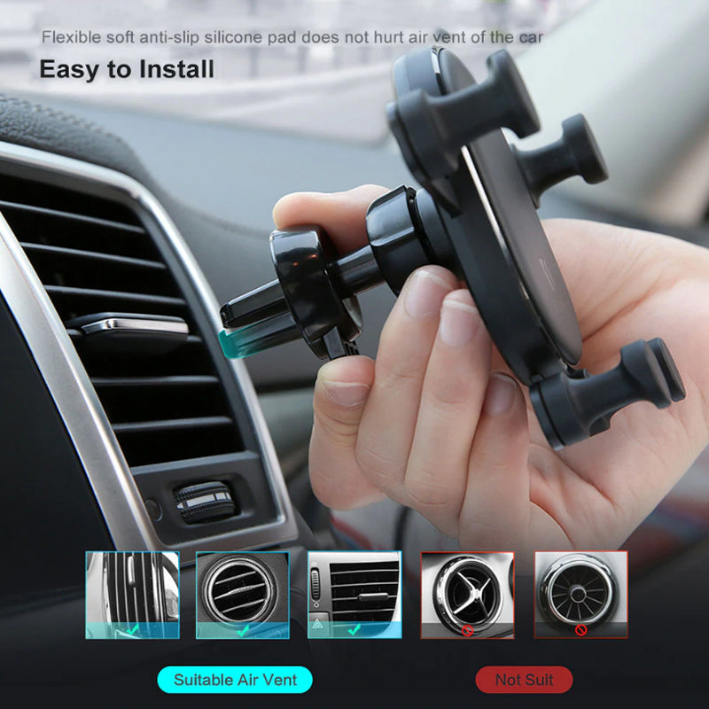 Gravity Automatic Lock Car Phone Bracket Air Vent Phone Holder