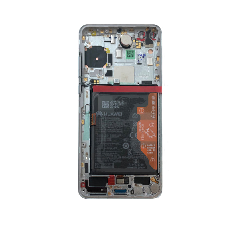 OEM Screen Replacement with Frame for Huawei P40 Silver