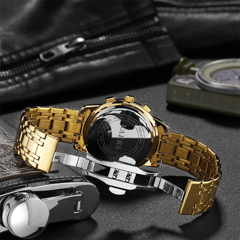 NEKTOM Hollow Out Watch Luminous Waterproof Watch Gold