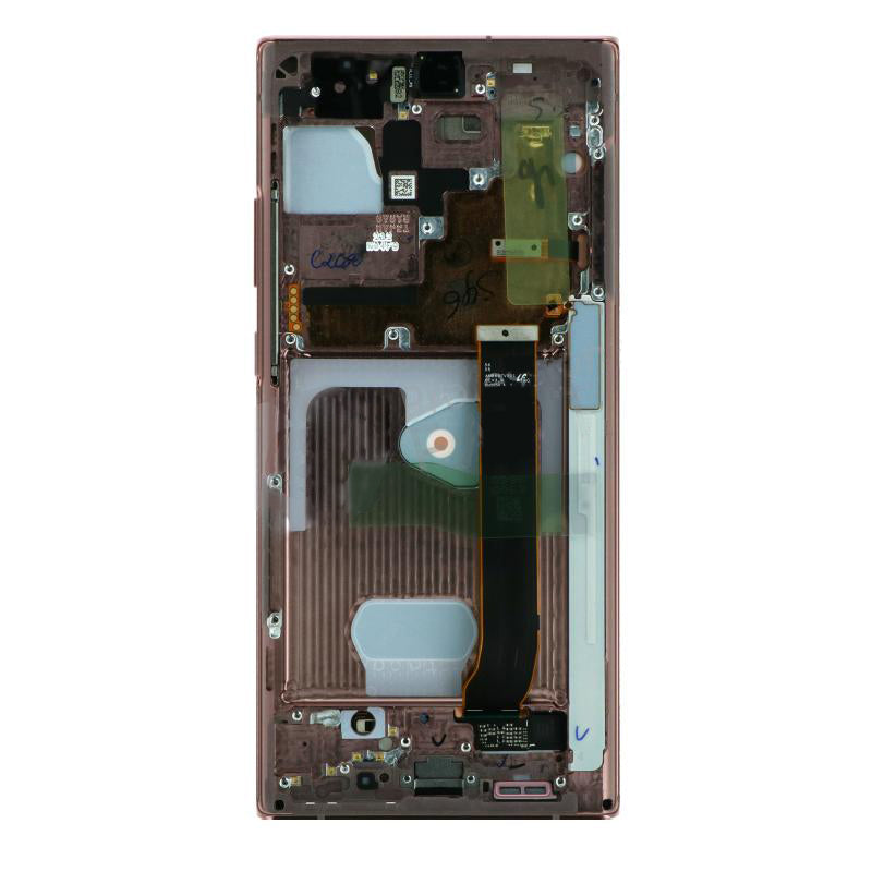 Original Screen Replacement with Frame for Samsung Galaxy Note20 Ultra/Note20 Ultra 5G (Gold)