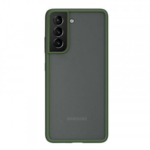 Polish Liquid Silicone Camera Full Protect Phone Case for Samsung Galaxy S21 (Green)