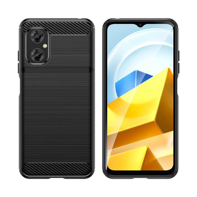 Brushed Silicone Phone Case For Xiaomi Mi Poco M4 5G(India)