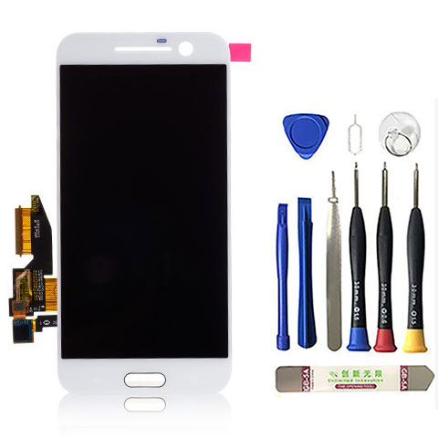 OEM LCD Screen with Digitizer Replacement for HTC 10 Glacier Silver