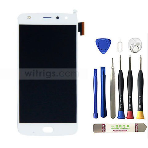 OEM AMOLED Screen with Digitizer Replacement for Motorola Moto Z2 Play White