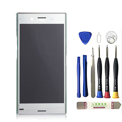 OEM LCD Screen Assembly Replacement for Sony Xperia XZ Premium Luminous Chrome