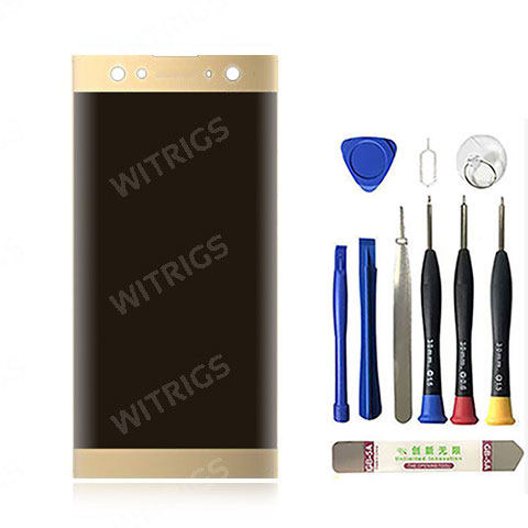 OEM LCD Screen with Digitizer Replacement for Sony Xperia XA2 Ultra Gold