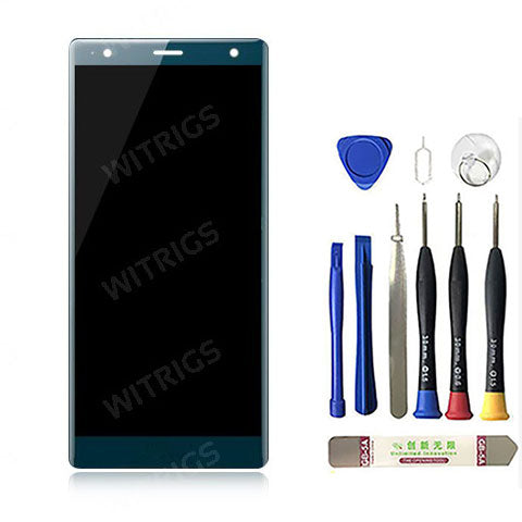 OEM LCD Screen with Digitizer Replacement for Sony Xperia XZ2 Deep Green