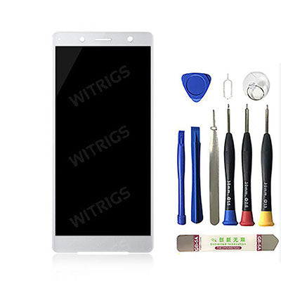 OEM LCD Screen with Digitizer Replacement for Sony Xperia XZ2 Compact White Silver