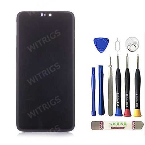 OEM Screen Replacement with Frame for OnePlus 6 Mirror Black