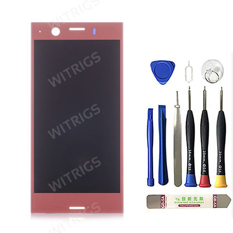 LCD Screen with Digitizer Replacement for Sony Xperia XZ1 Compact Twilight Pink