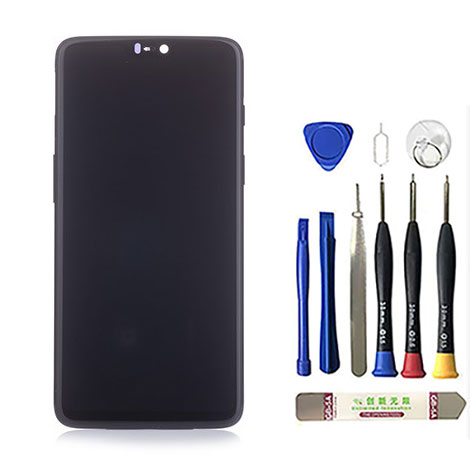 OEM Screen Replacement with Frame for OnePlus 6 Midnight Black