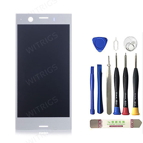 Screen Replacement for Sony Xperia XZ1 Compact White Silver