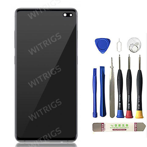 OEM Screen Replacement with Frame for Samsung Galaxy S10 Plus Prism White