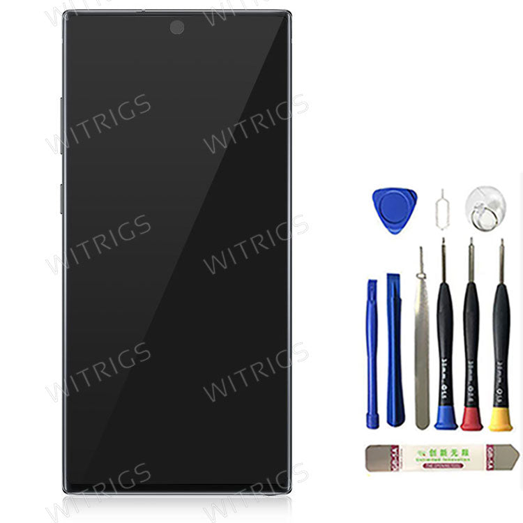 OEM Screen Replacement with Frame for Samsung Galaxy Note 10 Aura Black