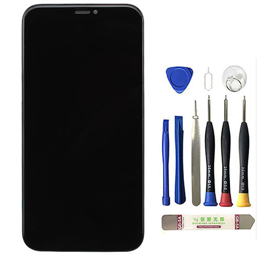 OEM Screen Replacement + Back Metal Sheet for iPhone XR Black