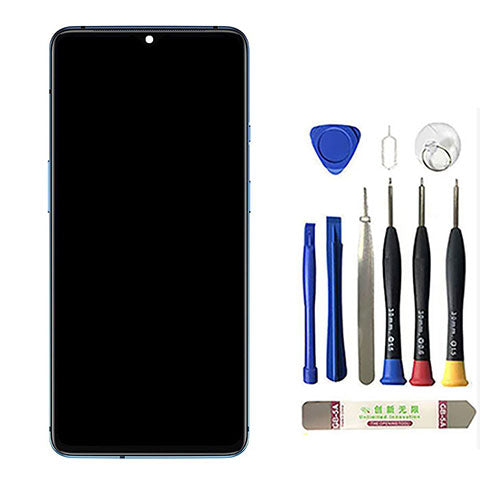 OEM Screen Replacement with Frame for Oneplus 7T Blue