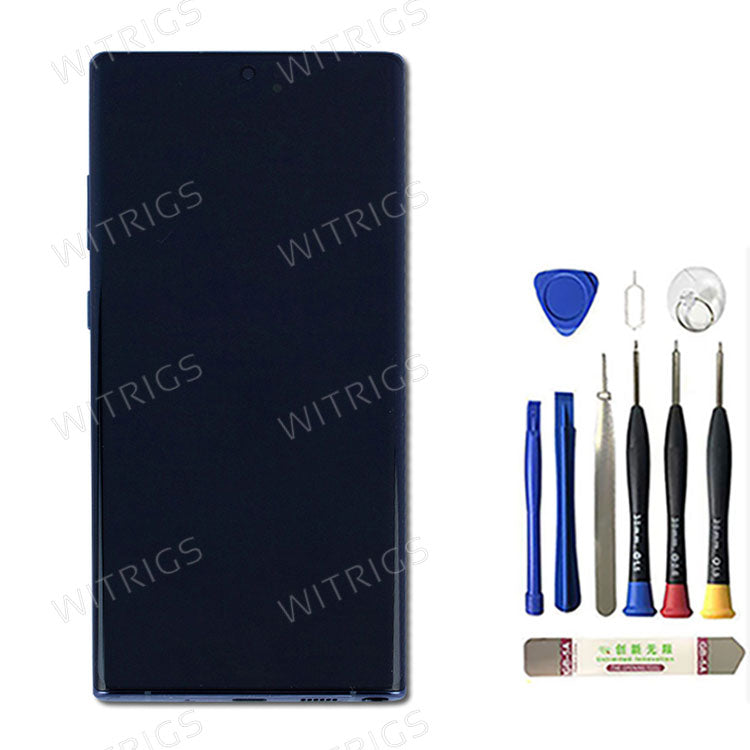 OEM Screen Replacement with Frame for Samsung Galaxy Note 10 Blue