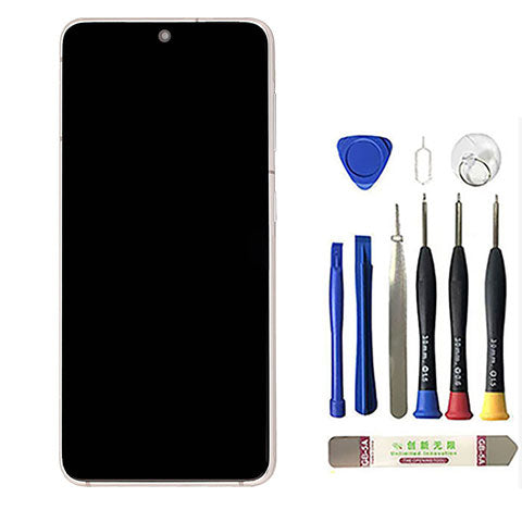 OEM Screen Replacement with Frame for Samsung Galaxy S21 White