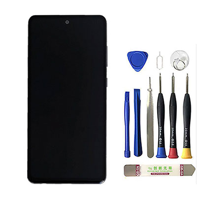 Original Screen Replacement with Frame for Samsung Galaxy A72 (Black)