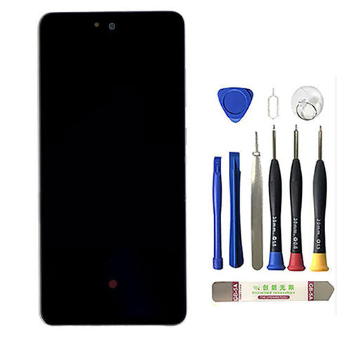 OEM Screen Replacement with Frame for Samsung Galaxy A72 (Silver)