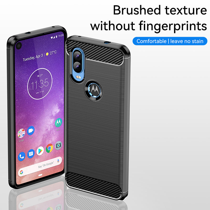 Brushed Silicone Phone Case For Motorola Moto One Vision