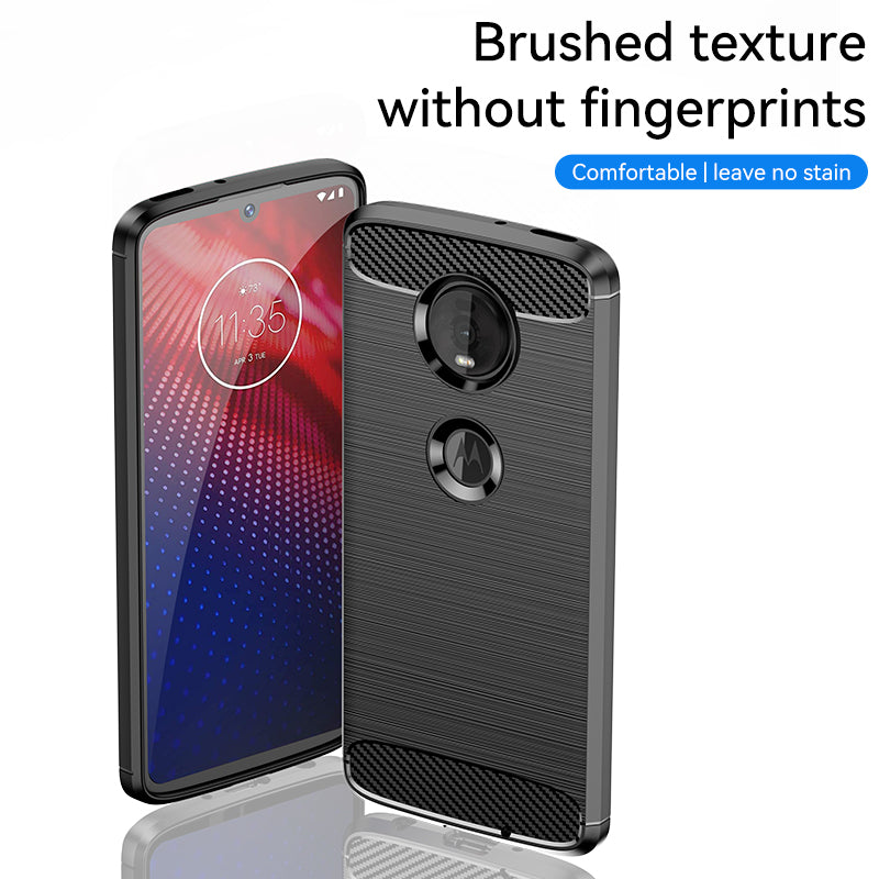 Brushed Silicone Phone Case For Motorola Moto Z4