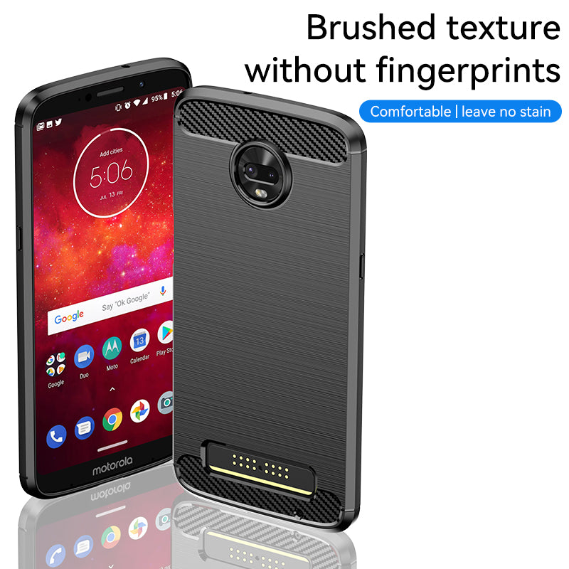 Brushed Silicone Phone Case For Motorola Moto Z3 Play