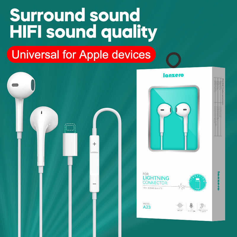 Headphones for Apple Earbuds Wired Earphones Built-in Microphone & Volume Control Headsets for iPhone 14/13/12/11/XR/XS/X/8/7/SE/Pro/Pro Max