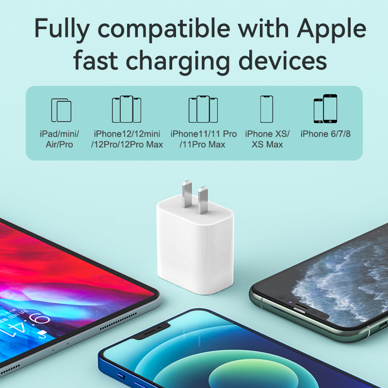 USB C Charger 20W PD Durable Compact high Speed USB C Wall Charger for iPhone 12/13/14/15 Pro Max