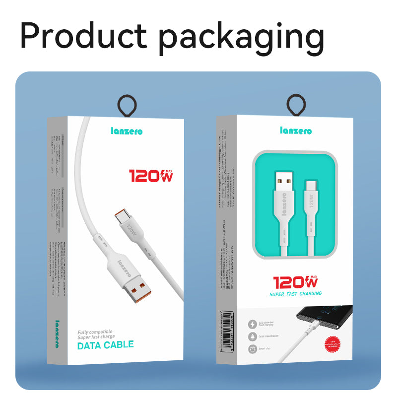 120W Ultra Fast Charging Data Cable For iPhone 6/7/8/X/XR/11/12/13/14 Pro Max