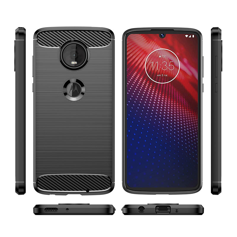 Brushed Silicone Phone Case For Motorola Moto Z4