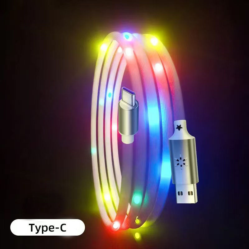 New USB Sync & Charge Cable with Sound Light Sensor for Type-C Port