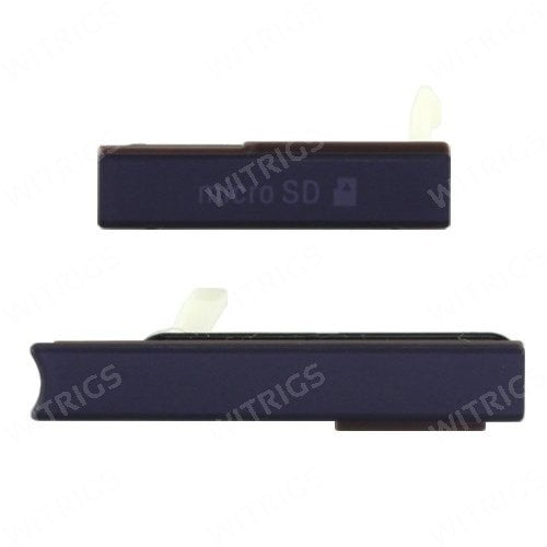 OEM SIM + SD + Headphone + USB Cover Flap for Sony Xperia Z Purple