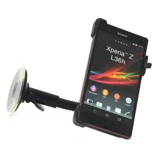 Windshield Car Holder for Sony Xperia Z Flexible Gooseneck Black