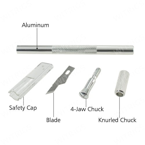 YS Hobby Knife Aluminum Handle Silver