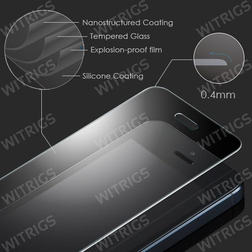 Clear Premium Tempered Glass Screen Protector Film for iPhone 5