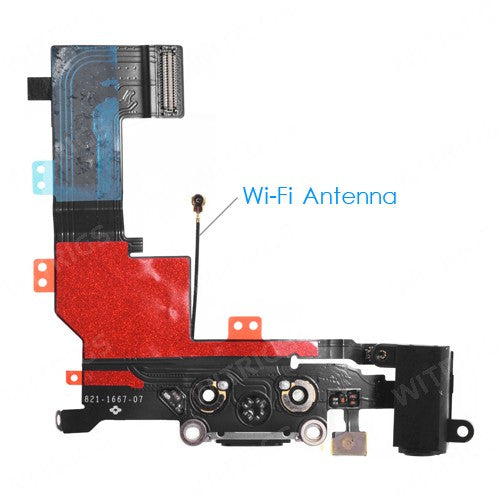 OEM Dock Connector Assembly for iPhone 5S Black