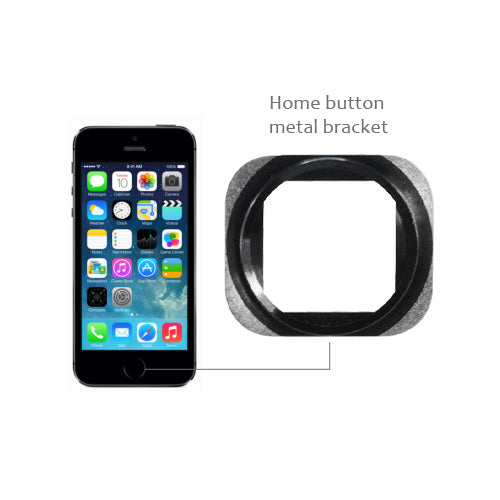 OEM Home Button Metal Bracket for iPhone 5S Black