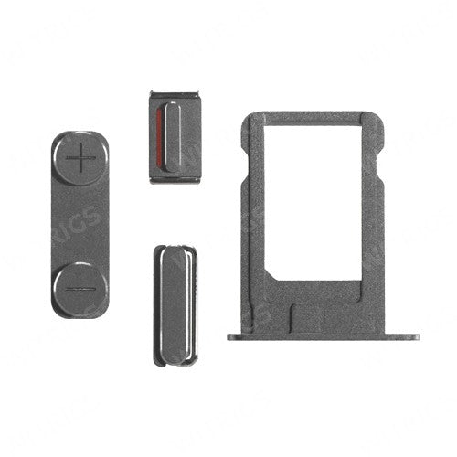 OEM Sim Card Tray with Side Button Set for iPhone 5S Space Gray