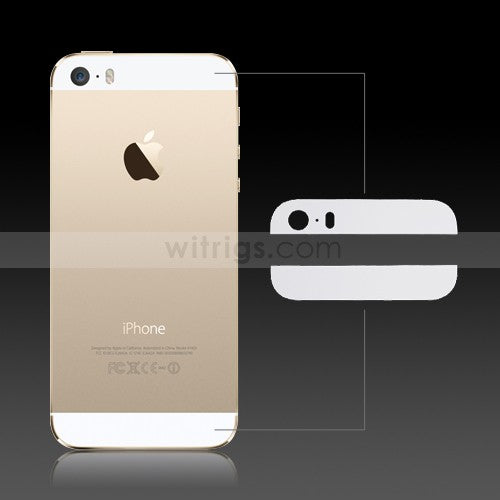 OEM Top and Bottom Back Glass for iPhone 5S White