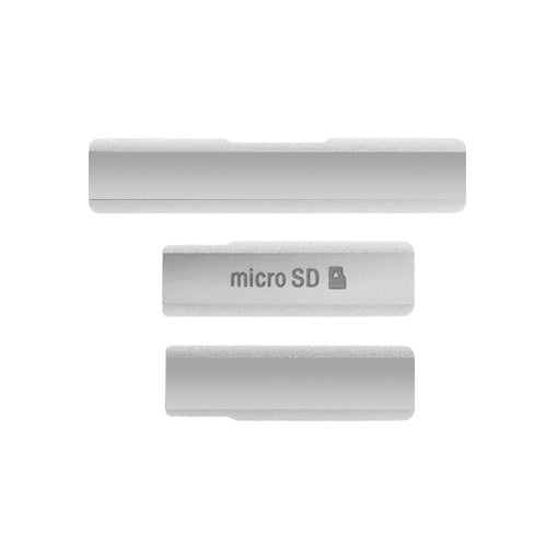 OEM Micro SD + SIM Card + USB Port Cover Flap for Sony Xperia Z1 White