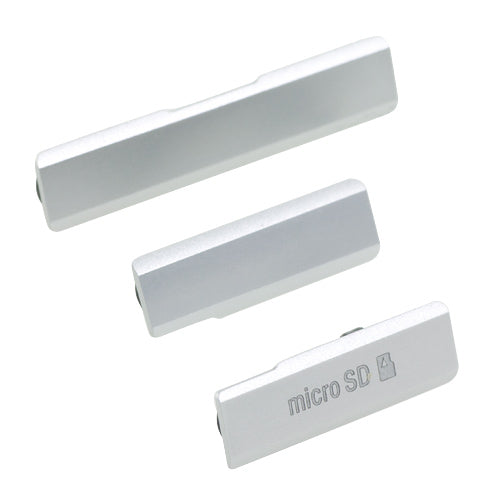 OEM Micro SD + SIM Card + USB Port Cover Flap for Sony Xperia Z1 White