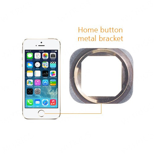 OEM Home Button Metal Bracket for iPhone 5S Gold