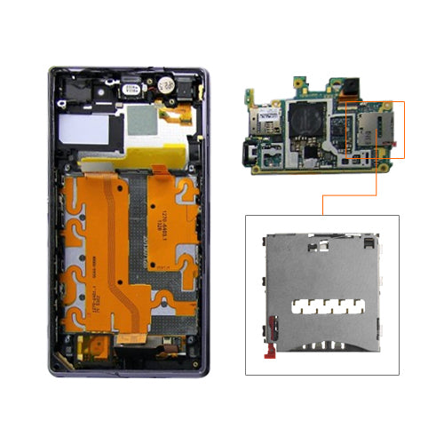 OEM SIM Card Reader Connector for Sony Xperia Z1