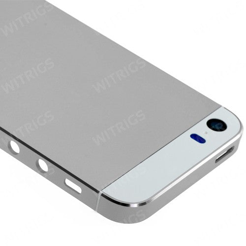 Custom Back Cover for iPhone 5S White/Silver