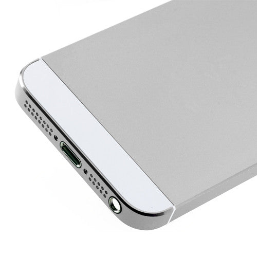 Custom Back Cover for iPhone 5S White/Silver
